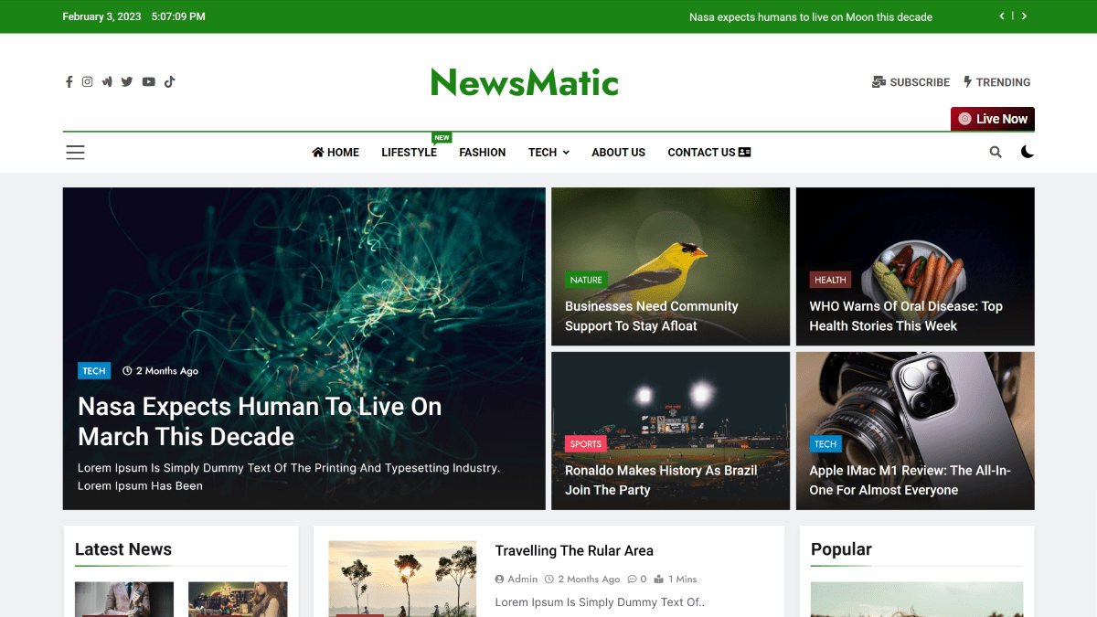 newsmatic theme