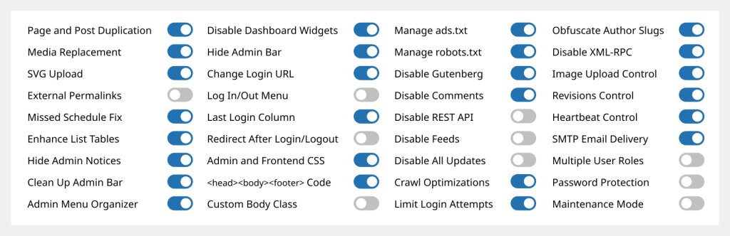 Admin and Site Enhancements plugin