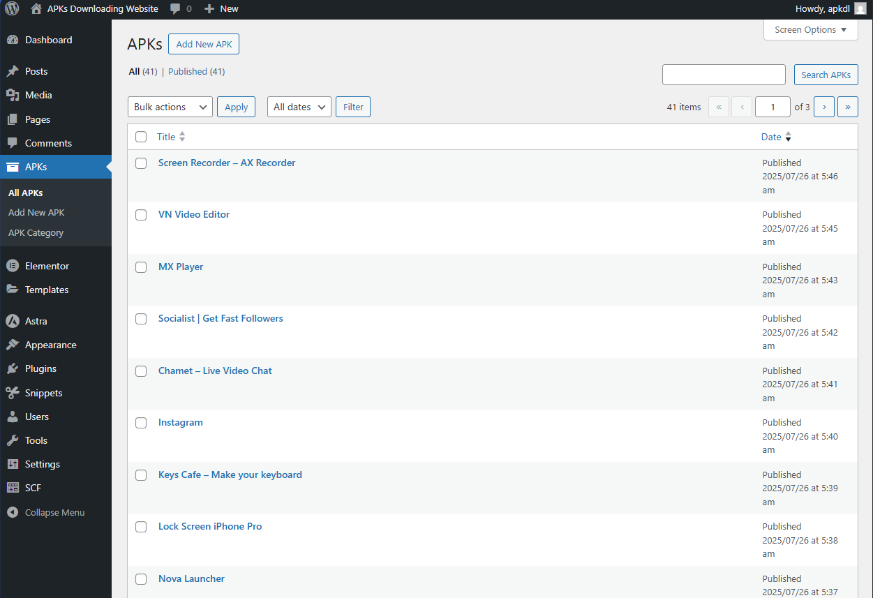 apk site demo data
