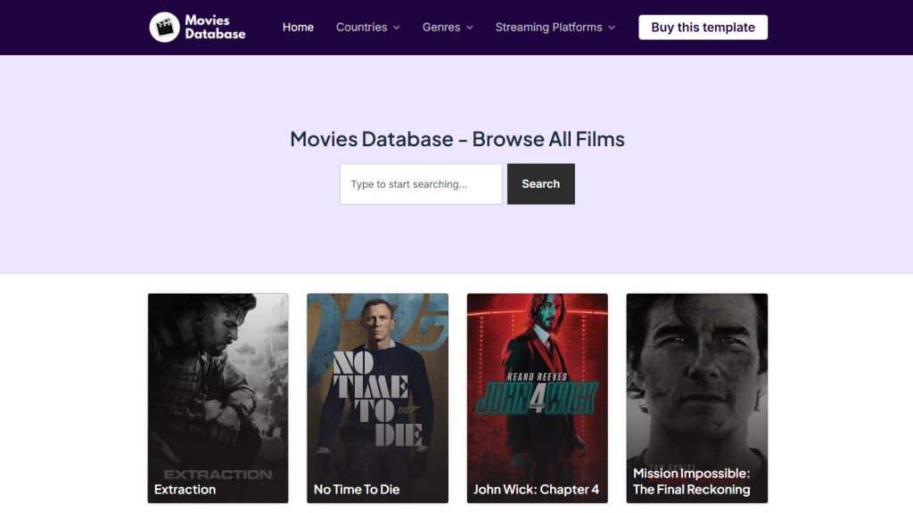 movies database website