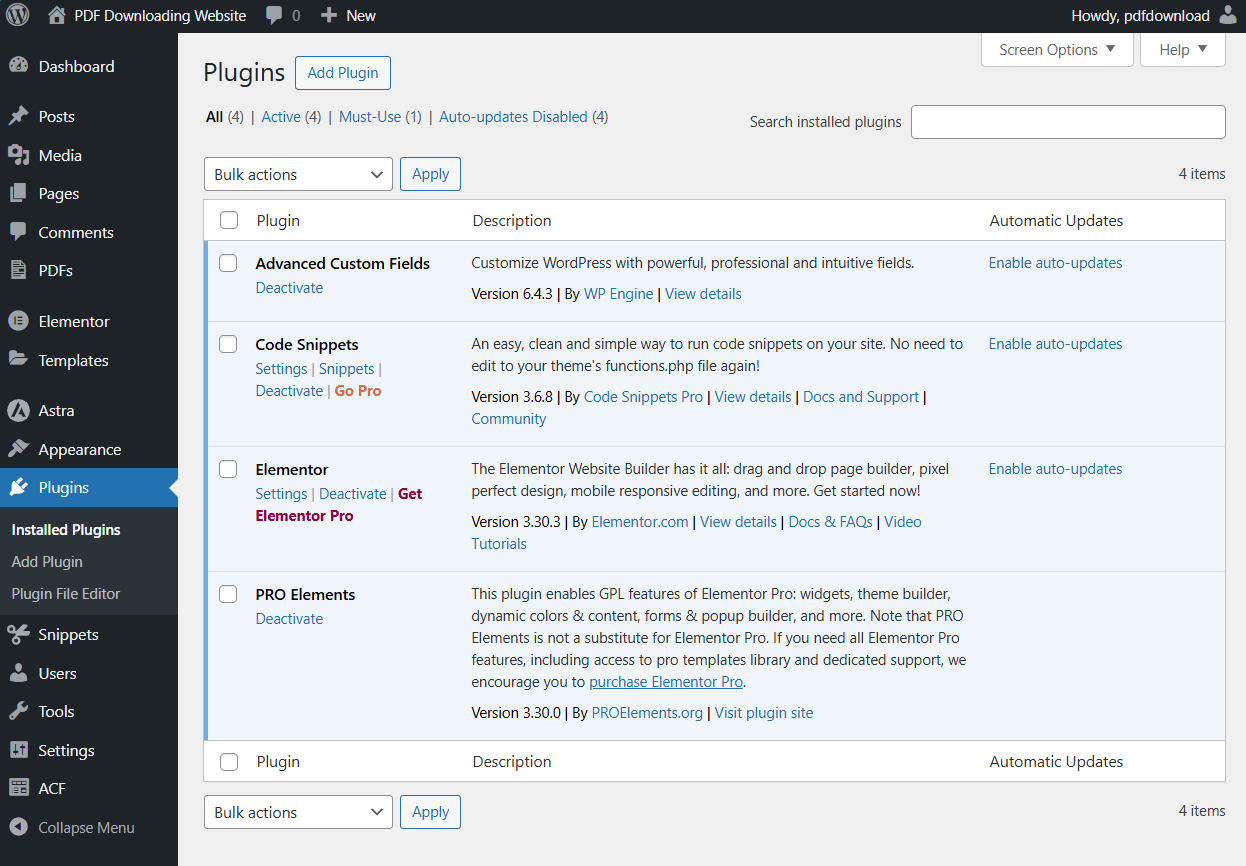 pdfsite plugins
