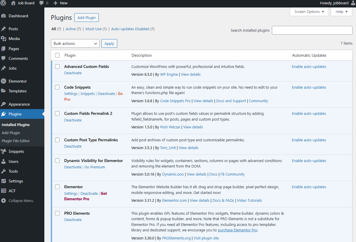 job site plugins