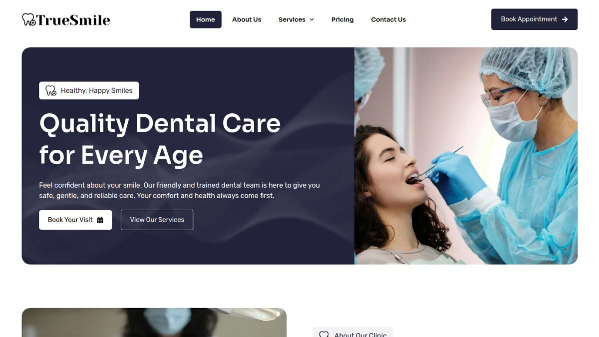 dental clinic website