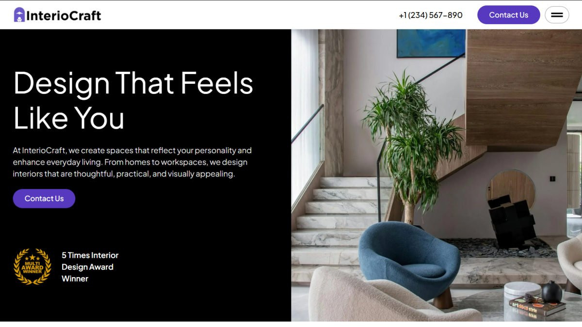 interior design agency page