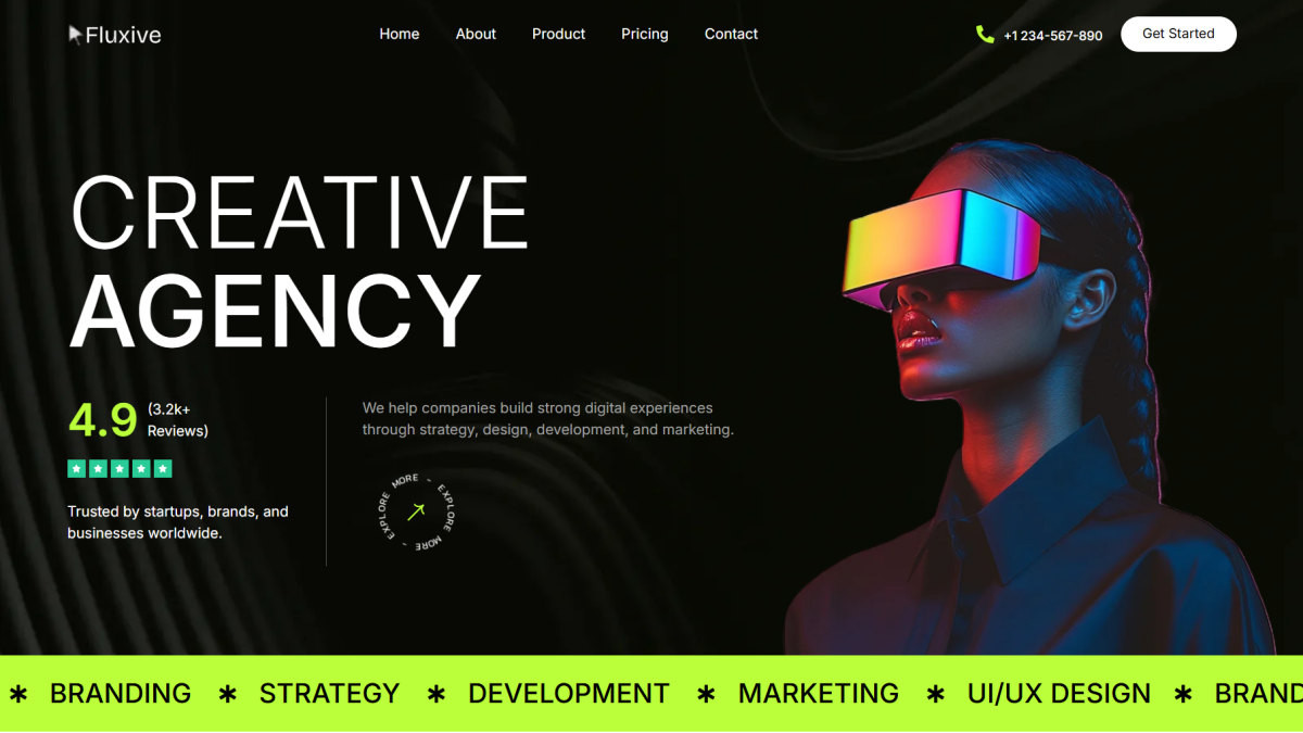 creative agency landing page