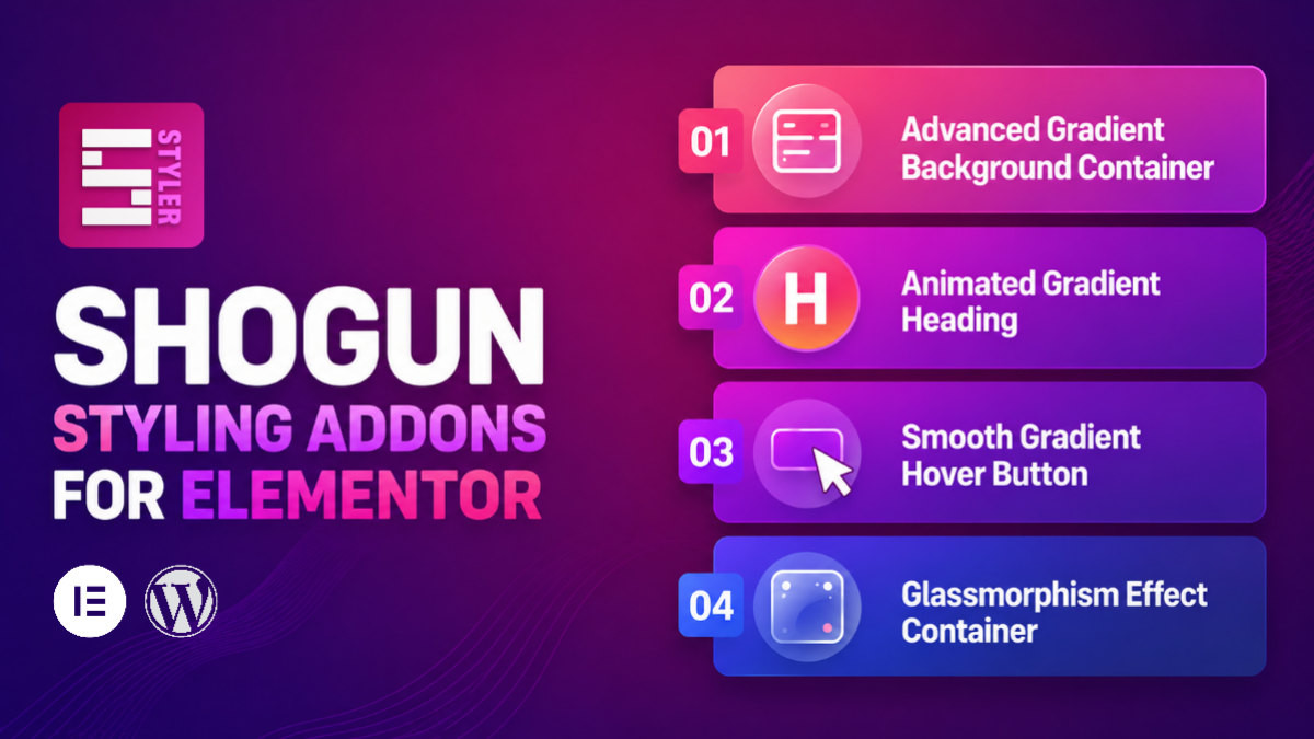 shogun styling addons for elementor plugin featured image